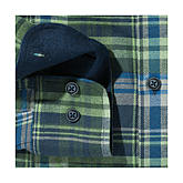  Redmond | Baumwoll Flanell Hemd | Kent Kragen | Farbe grün karo