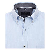 Casa Moda | Halbarm-Sommerhemd | Baumwolle | Button-Down-Kragen | Blau
