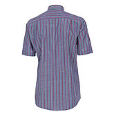 Casa Moda | Halbarm-Sommerhemd | Baumwolle | Button-Down-Kragen | Blau Streifen
