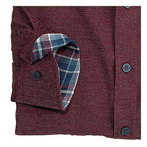 Casa Moda | Hemd Cashmere Feeling | Baumwolle | Button down Kragen | Bordeaux uni