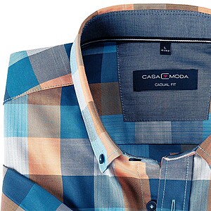 Casa Moda | Baumwolle Halbarmhemd | Button-down-Kragen | Wrfelkaro