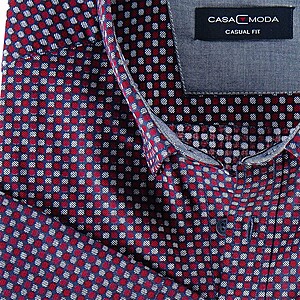 Casa Moda | Halbarmhemd | pflegeleichte Baumwolle | Button-down-Kragen | Minimal Druck