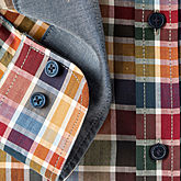 Casa Moda | Sporthemd Multicolour | Baumwolle | Button-down-Kragen | Karo