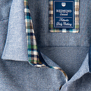 Redmond | Flanell-Hemd | Baumwolle | Kent-Kragen | Blau