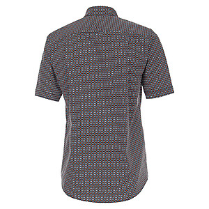 Casa Moda | Halbarmhemd | Button-Down-Kragen | Baumwolle | Minimal-Druck |  Blau-Terra