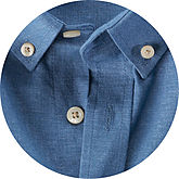Navigazione | Sommerhemd Halbarm | Leinen-Optik | Button-Down-Kragen | Jeansblau