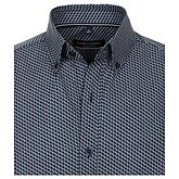 Casa Moda | Hemd mit Button-down-Kragen | Baumwolle | Minimaldruck blau