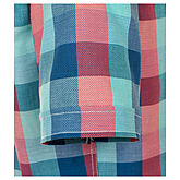 Casa Moda | Sommerhemd | Baumwolle | Button down Kragen | Aqua Multicolour Karo