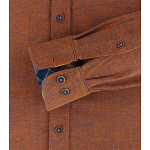 Redmond | Flanell-Hemd | Kent-Kragen | Cognac