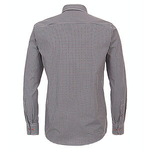 Casa Moda | Freizeithemd | Baumwolle | Button-Down-Kragen | Kleinkaro | Blau Orange