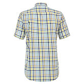 Redmond | Halbarm-Hemd | Button-Down-Kragen | Oxford-Karo | Blau Gelb