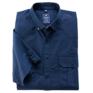 Redmond | Halbarm-Hemd | Adventure Shirt | 2 Brusttaschen | Blau