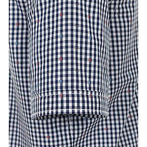 Casa Moda | Halbarm-Hemd | Reine Baumwolle | Kent-Kragen | Blau Vichy-Karo