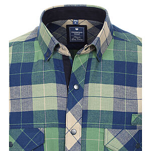 Redmond | Flanell-Hemd | Button-down-Kragen | Baumwolle | Grn Karo