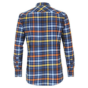Redmond | Flanell-Hemd | Button-down-Kragen | Baumwolle | Terra Karo