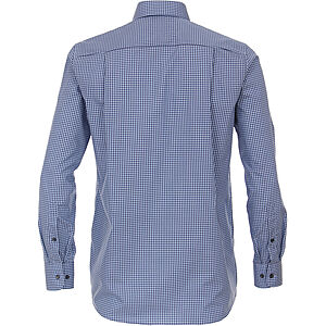 CasaModa | Cityhemd | Bgelfreie Baumwolle | Button-Down-Kragen | Blau Vichy Karo