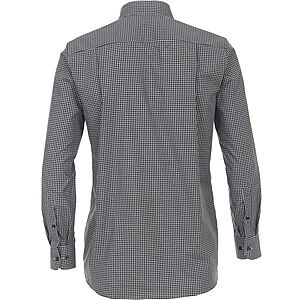 CasaModa | Cityhemd | Bgelfreie Baumwolle | Button-Down-Kragen | Grau Vichy Karo