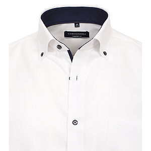 CasaModa | Cityhemd | Bgelfreie Baumwolle | Button-Down-Kragen | Weiss Struktur