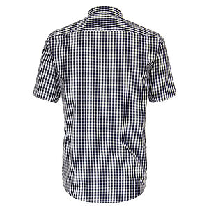 CasaModa | Halbarmhemd | Button-down-Kragen | Baumwolle | Vichy Karo Blau
