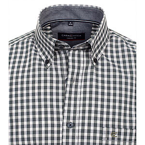 CasaModa | Halbarmhemd | Button-down-Kragen | Baumwolle | Vichy Karo Grn