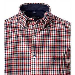 CasaModa | Freizeithemd | Langarm | Button-Down-Kragen | Baumwolle | Karo Klein