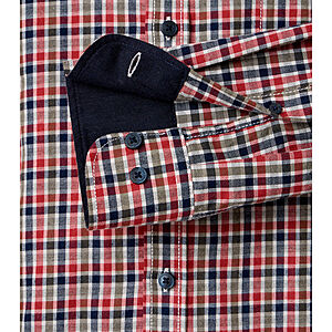 CasaModa | Freizeithemd | Langarm | Button-Down-Kragen | Baumwolle | Karo Klein
