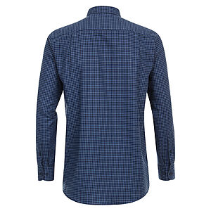 Redmond | Flanell-Hemd | Baumwolle | Mini-Karo | Blau