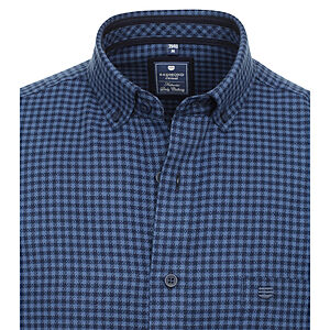 Redmond | Flanell-Hemd | Baumwolle | Mini-Karo | Blau