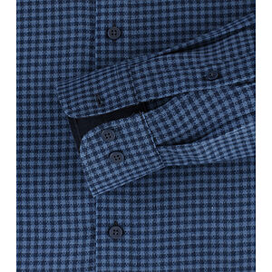 Redmond | Flanell-Hemd | Baumwolle | Mini-Karo | Blau