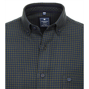 Redmond | Flanell-Hemd | Baumwolle | Mini-Karo | Grn