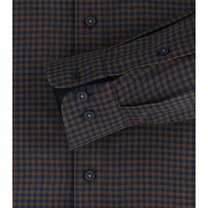 Redmond | Flanell-Hemd | Baumwolle | Mini-Karo | Braun