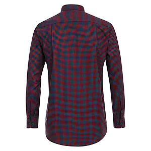 Redmond | Flanell-Hemd | Baumwolle | Mini-Karo | Rot