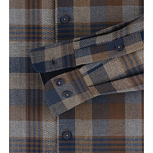 Redmond | Flanell-Hemd | Baumwolle | Sport-Karo | Braun