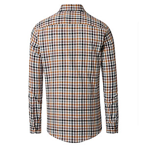 CasaModa | Flanell-Hemd | Button-Down-Kragen | Baumwolle | Sand Karo