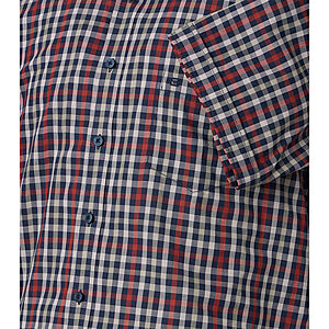 CasaModa | Halbarmhemd | Baumwolle | Button-down-Kragen | Rot Karo
