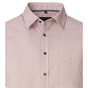 CasaModa | Sommerhemd | Halbarm Baumwolle | Kent-Kragen | Druck Orange
