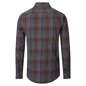 CasaModa | Freizeithemd | Baumwolle Twill | Button down Kragen | Terra Karo
