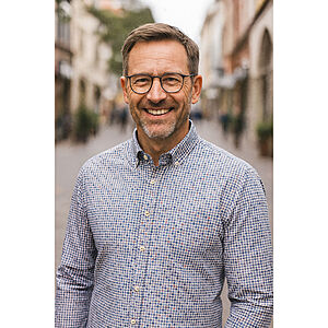 CasaModa | Freizeithemd | Baumwolle Popeline | Button-down-Kragen | Blau Allover Druck