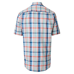 CasaModa | Freizeithemd Kurzarm | Leinen-Baumwolle | Button-down-Kragen | Karo