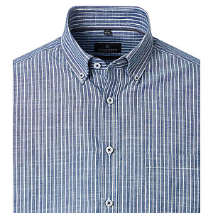 CasaModa | Freizeithemd Kurzarm | Baumwolle | Button-down-Kragen | Streifen