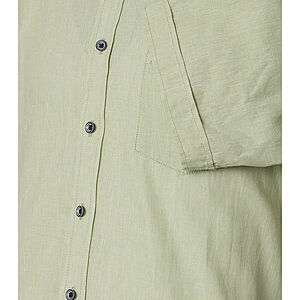 CasaModa | Sommerhemd Leinen-Mischung | Halbarm | Button-down-Kragen | Gr�n