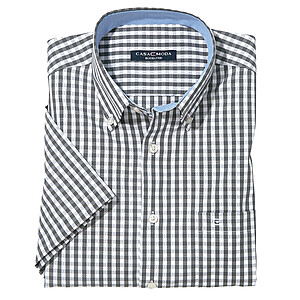 Casa Moda | Halbarm City Hemd | Farbe grau Karo