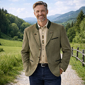 Sportliches Sakko im Country Stil | Farbe schilf