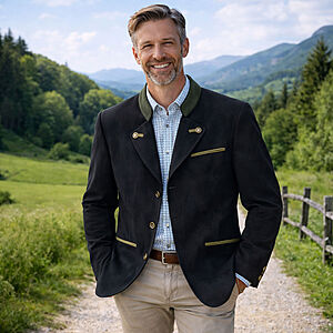 Sportliches Sakko im Country Stil | Farbe anthrazit