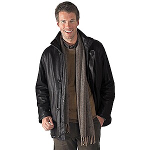 Trapper | Wertvolle Hirschleder Jacke | Farbe braun