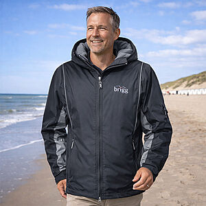Brigg | Leichte Outdoor Jacke | Farbe schwarz / anthrazit