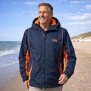 Brigg | Leichte Outdoor Jacke | Marine / Orange