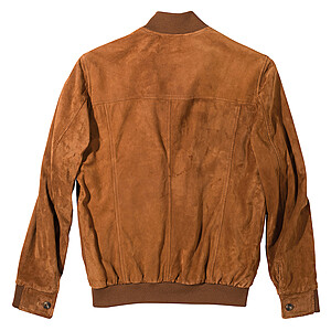 Trapper | Hochwertiger Ziegenvelour-Blouson | Farbe cognac