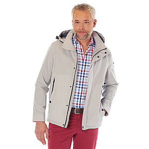 bugatti | Leichter Long-Blouson als Regenjacke | Mit Kapuze | Beige