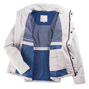 bugatti | Leichter Long-Blouson als Regenjacke | Mit Kapuze | Beige